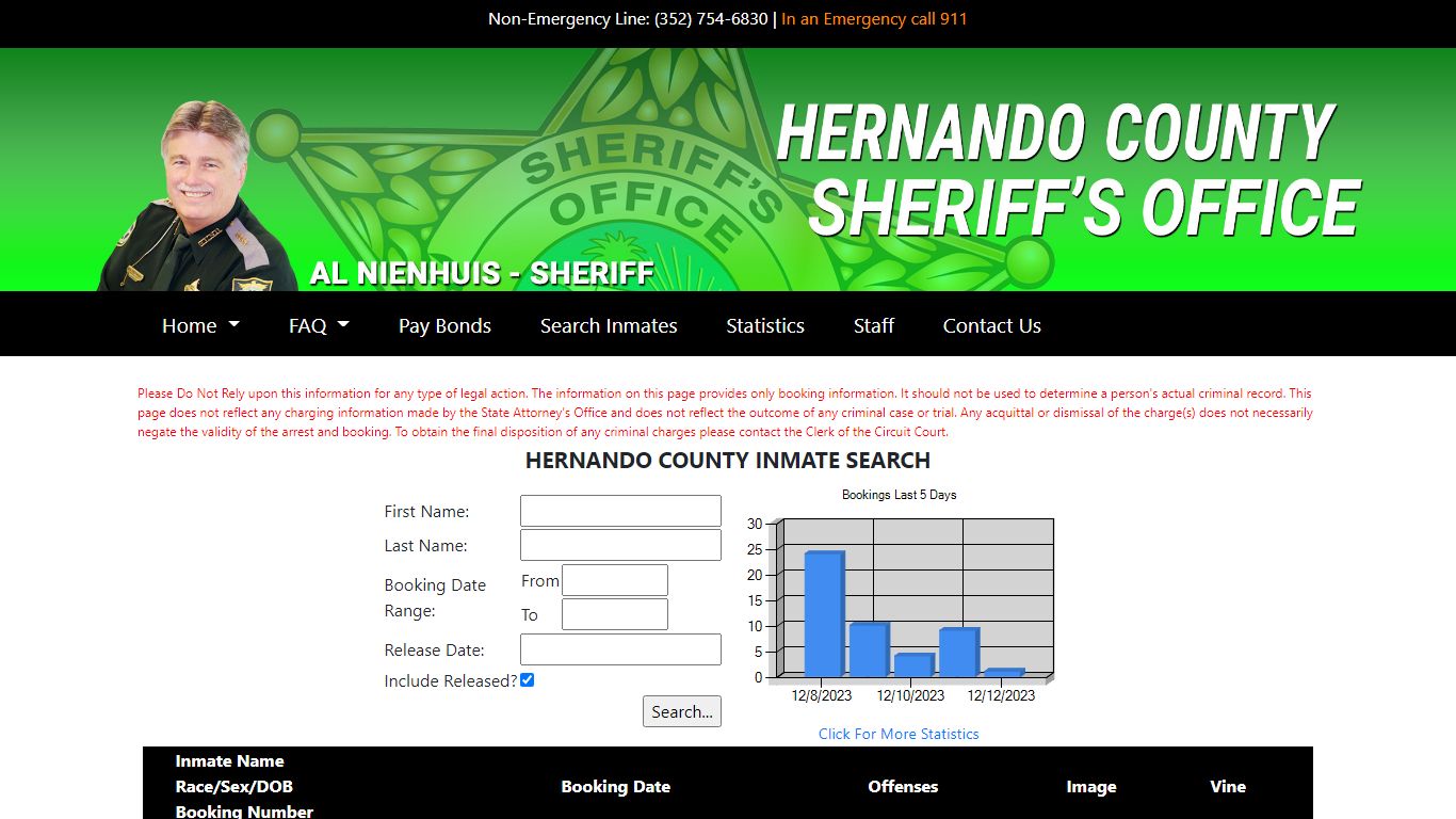 Hernando County Detention Center Inmate Search