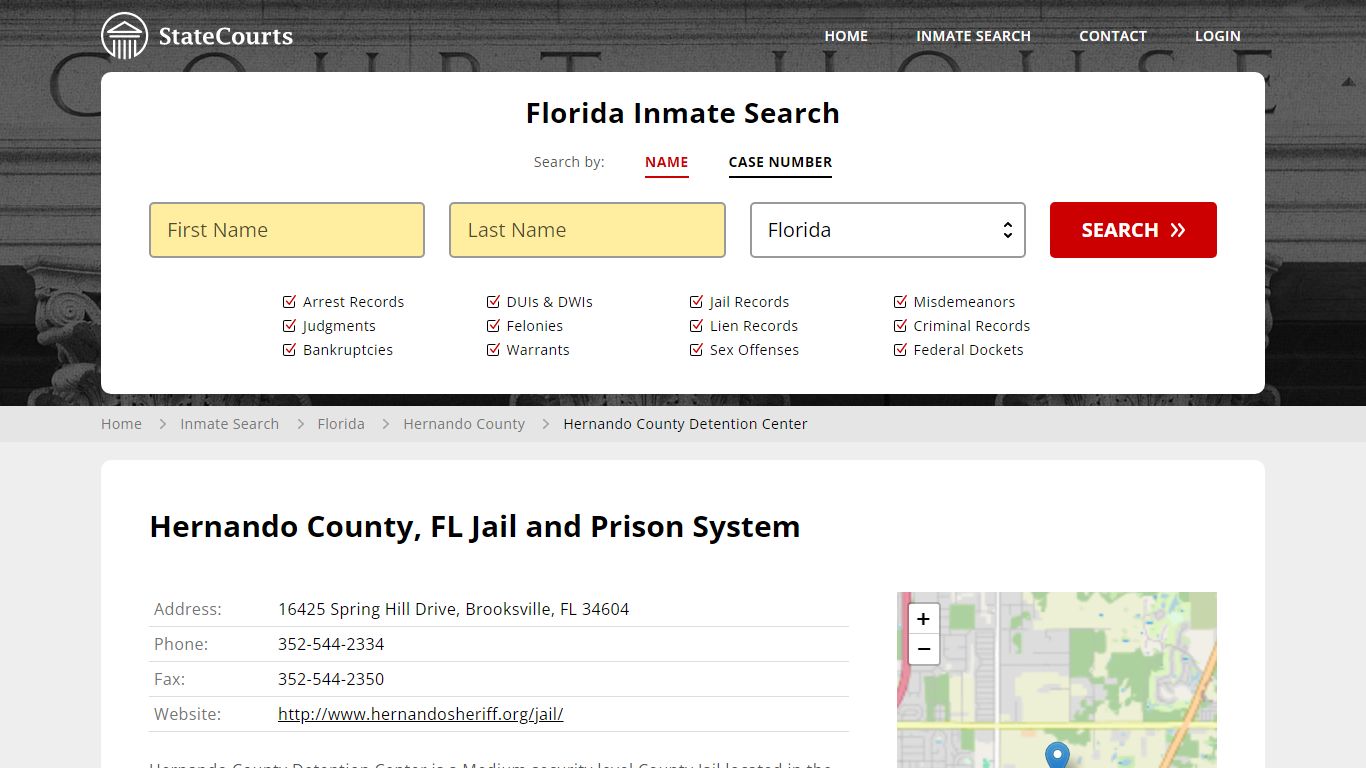 Hernando County Detention Center Inmate Records Search, Florida ...
